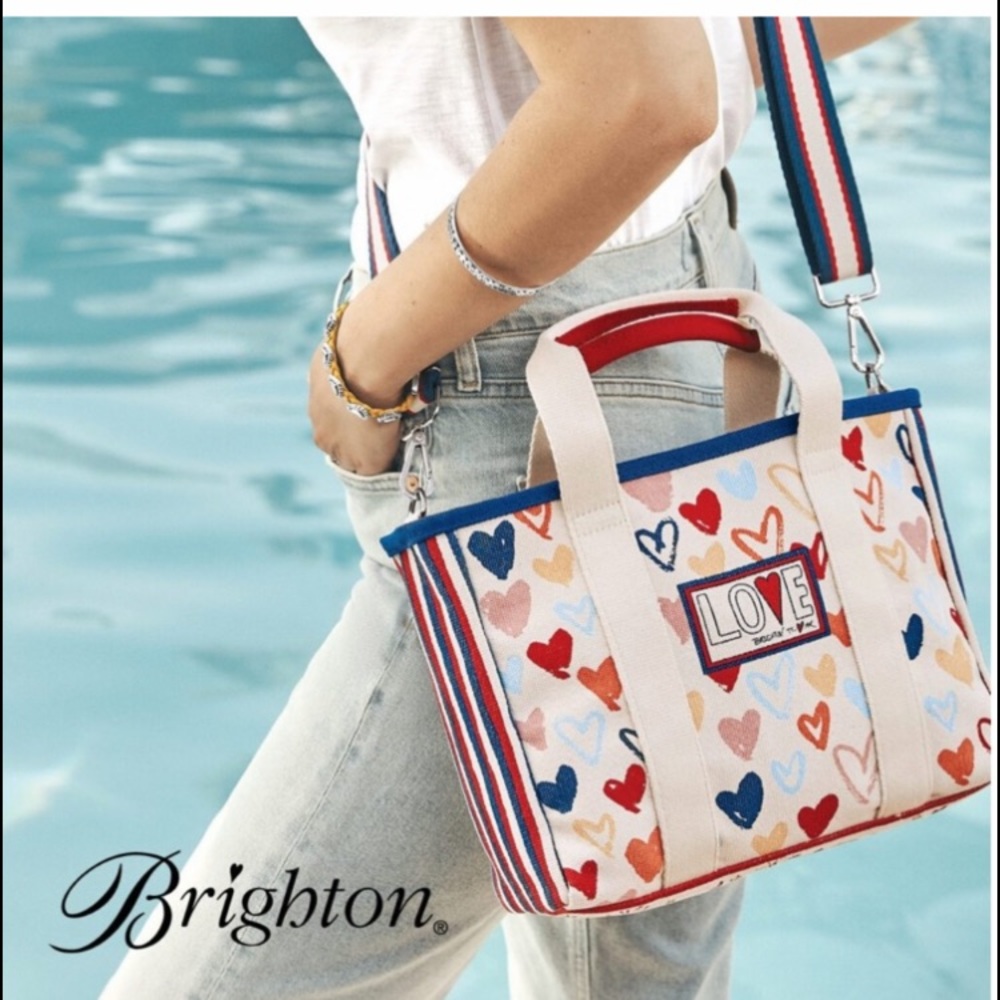 NWT Brighton Red, White and You Mini Tote